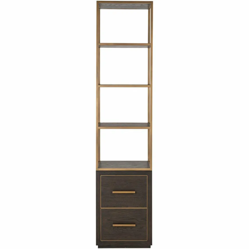 Richmond Interiors Wandkast Carter brown small 2-drawers