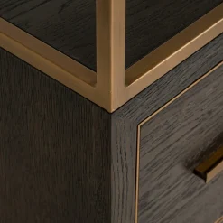 Richmond Interiors Wandkast Carter brown small 2-drawers