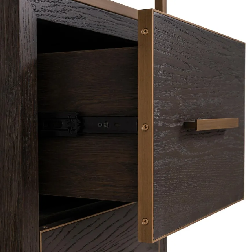 Richmond Interiors Wandkast Carter brown small 2-drawers