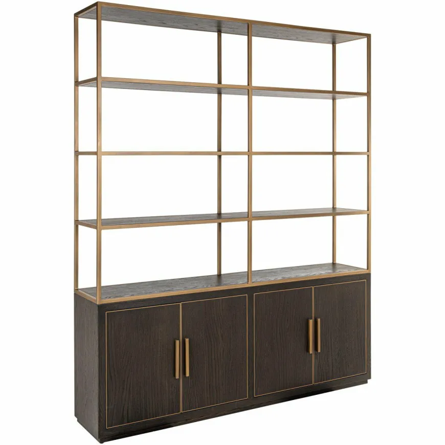 Richmond Interiors Wandkast Carter brown large 4-doors