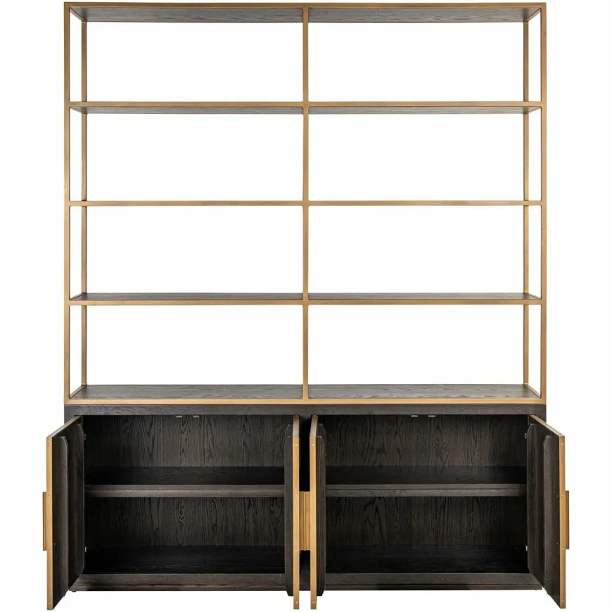 Richmond Interiors Wandkast Carter brown large 4-doors