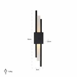 Richmond Interiors Wandlamp Mylas zwart