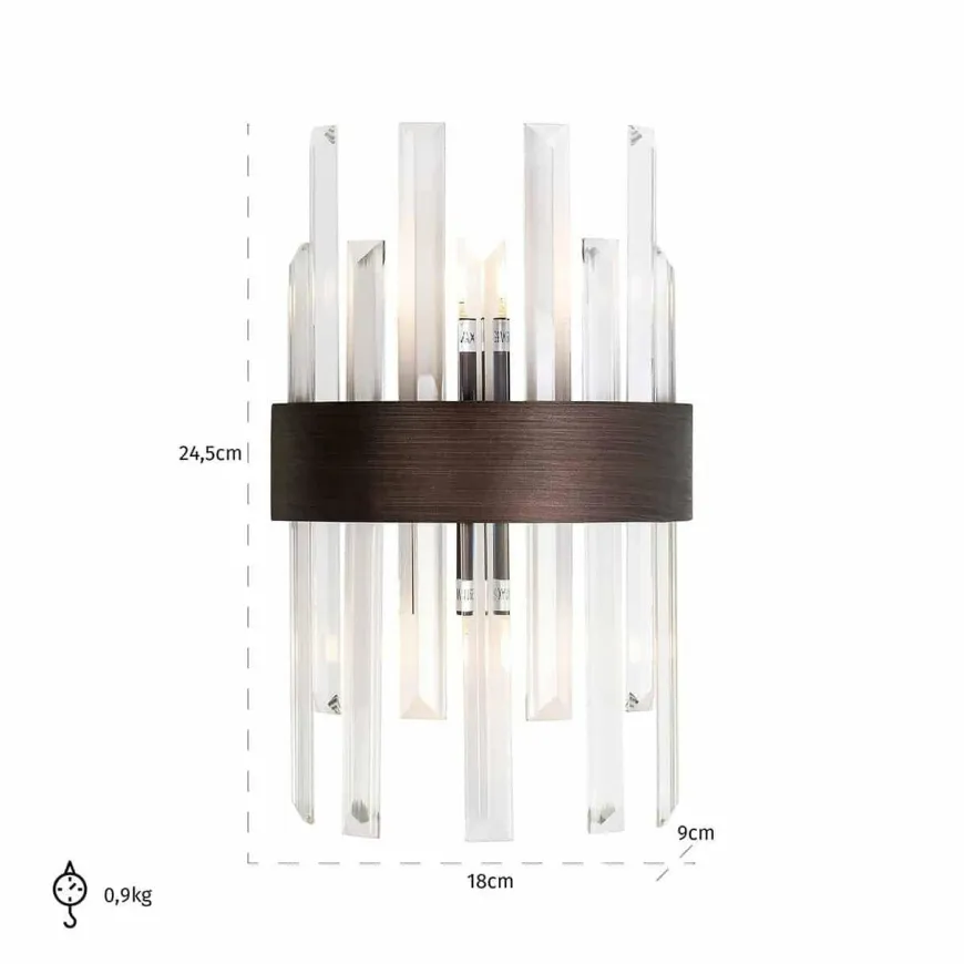 Richmond Interiors Wandlamp Avan brons