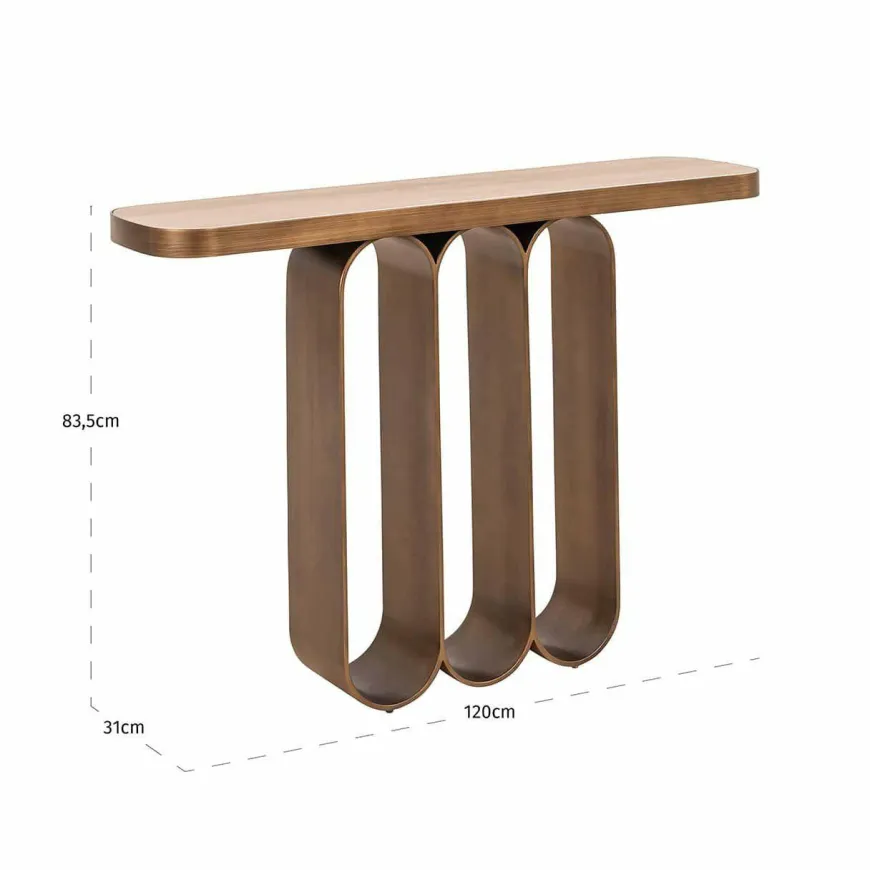 Richmond Interiors Wandtafel Locarno geborsteld Goud