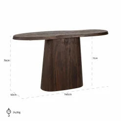 Richmond Interiors Wandtafel Odile donkerbruin