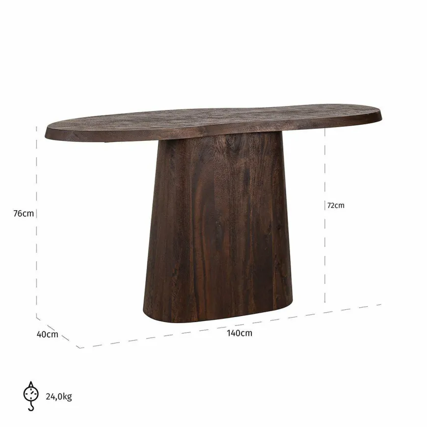 Richmond Interiors Wandtafel Odile donkerbruin