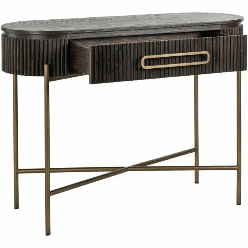 Richmond Interiors Wandtafel Luxor 1-lade bruin