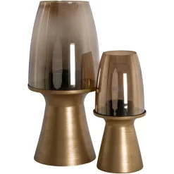 Richmond Interiors Windlicht Danea brushed goud groot