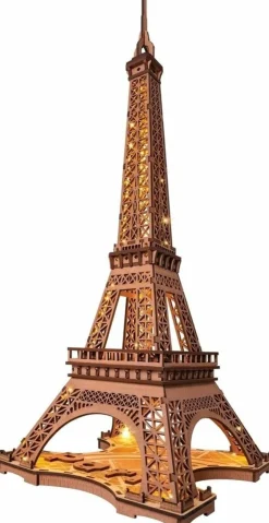 Robotime Houten Bouwpakket Night of the Eiffel Tower
