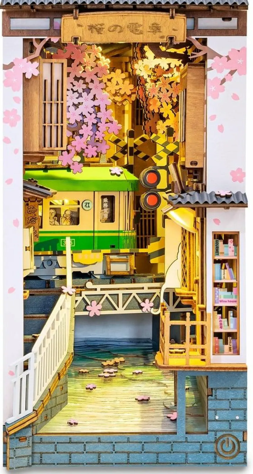 Robotime Houten Bouwpakket Book Nook Sakura Densya