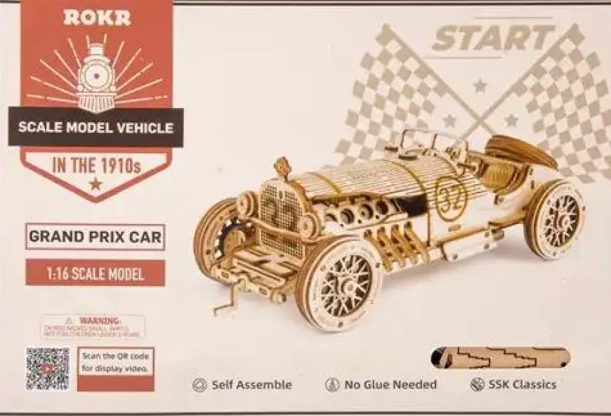 Robotime Houten Bouwpakket Grand Prix Car