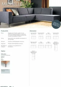 Sevn Bank Michelle - Vele opstellingen en kleuren mogelijk