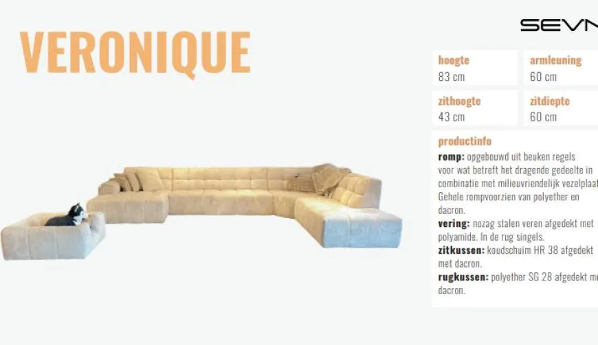 Sevn Bank Veronique - Vele opstellingen en kleuren mogelijk