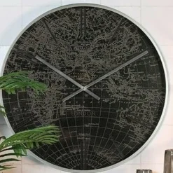 Thomas Kent Klok World Traveller S zwart - Ø53CM