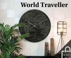 Thomas Kent Klok World Traveller S zwart - Ø53CM