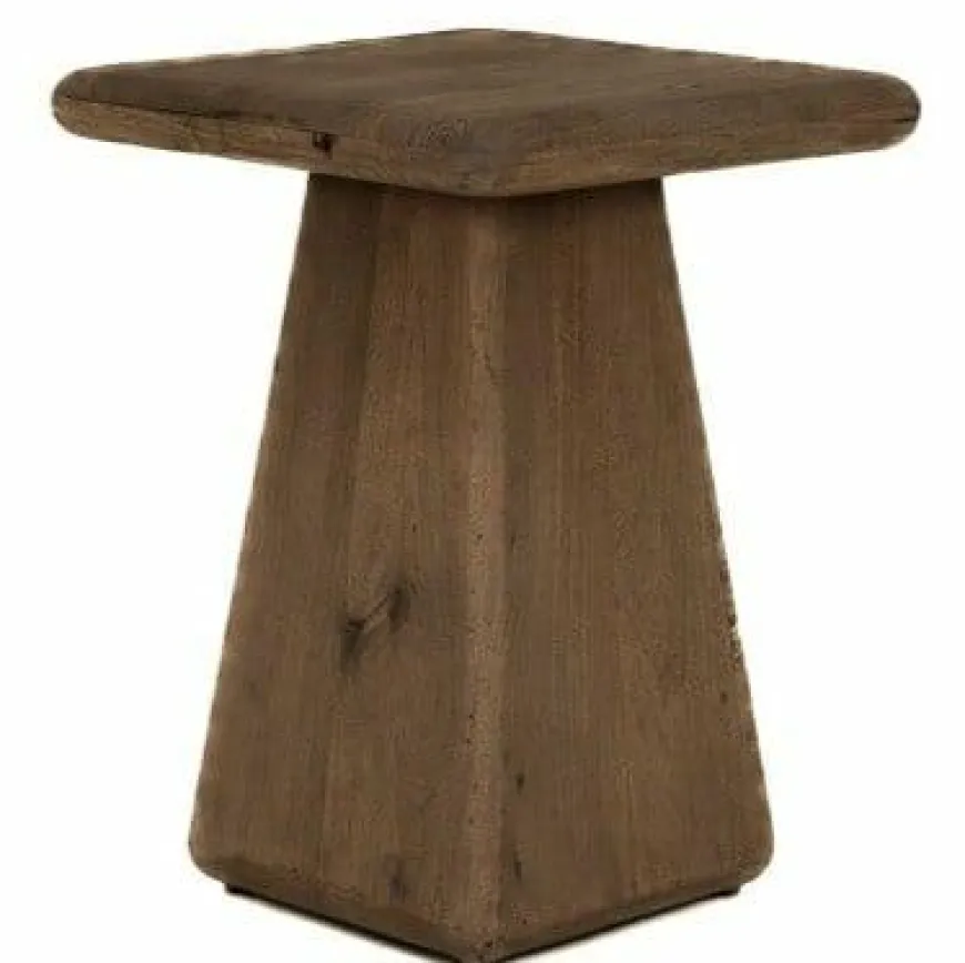 Tower Living Asti Bijzettafel vierkant bruin 40 cm