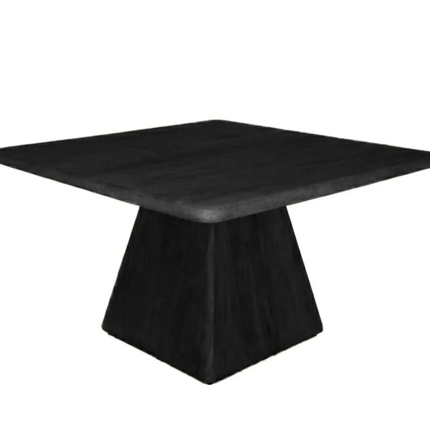 Tower Living Asti Eetkamertafel vierkant zwart 130 cm
