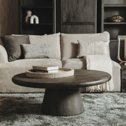 Tower Living Asti Salontafel rond olijfbruin 90 cm