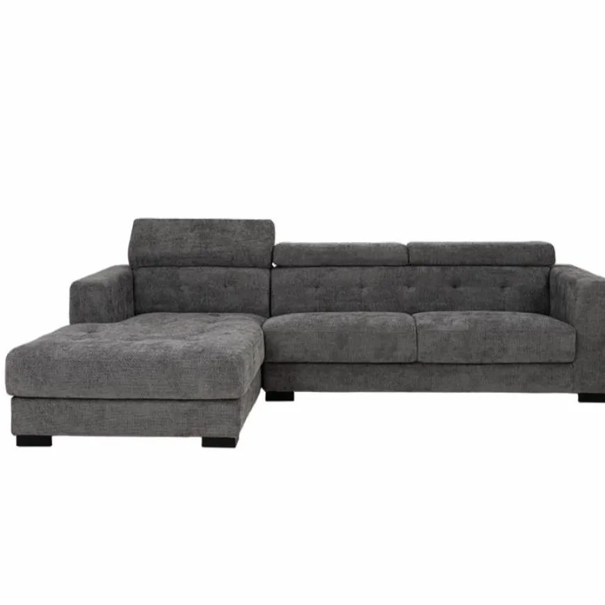 Tower Living Bank Brighton - 3 zits + Chaise Longue Links - Licht grijs 19