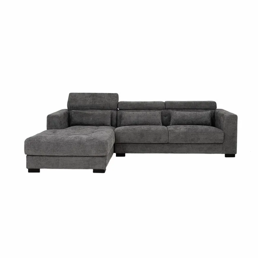 Tower Living Bank Brighton - 3 zits + Chaise Longue Links - Licht grijs 19