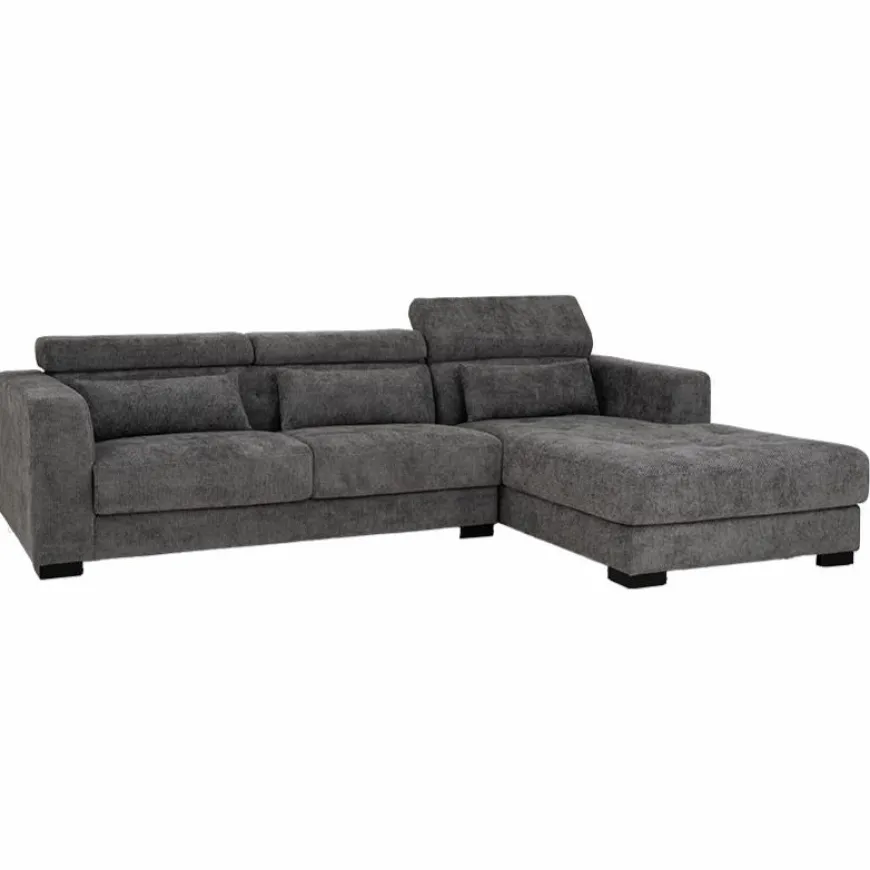 Tower Living Bank Brighton - 3 zits + Chaise Longue Rechts - licht grijs 19