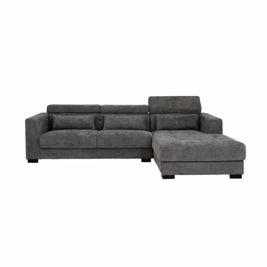 Tower Living Bank Brighton - 3 zits + Chaise Longue Rechts - licht grijs 19