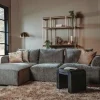 Tower Living Bank Canterbury 2 5-AR + Chaise L - Mona 464 Cement Grey