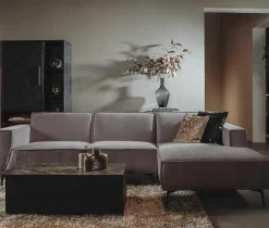 Tower Living Bank Leeds - 2,5 zits + chaise longue Rechts - City 453 mosgroen / grijs