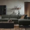 Tower Living Bank Leeds - 2,5 zits + chaise longue Rechts - City 355 Bottle green