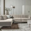 Tower Living Bank Leeds - 2,5 zits + ottomane Links - City 120 Beige