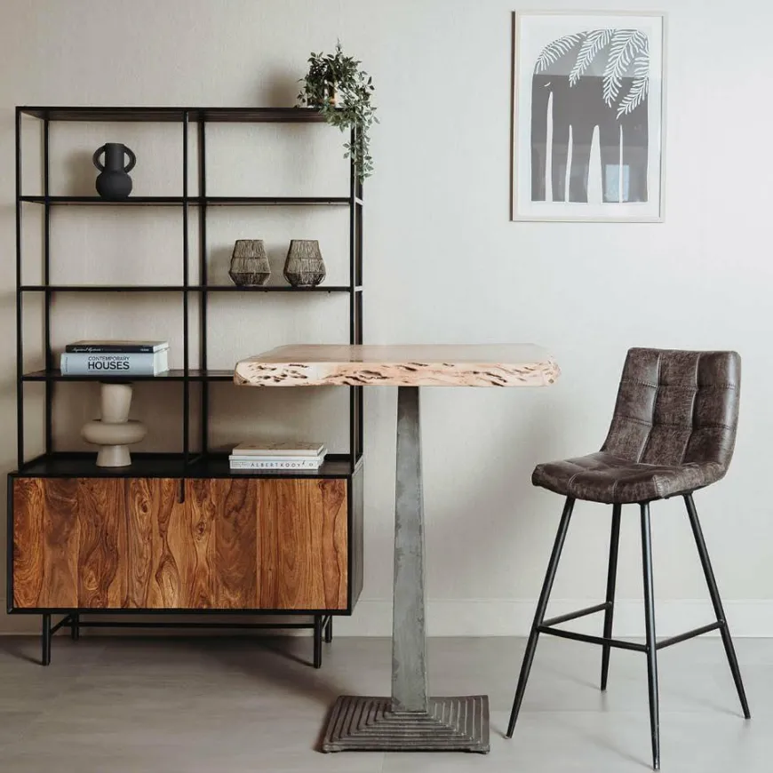 Tower Living Barstoel Navarra - Antraciet of Cognac