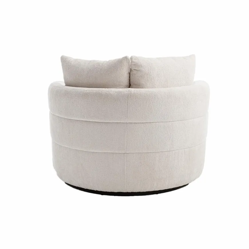 Tower Living Bolza Fauteuil - Trenza 6 ivory (draaibaar)