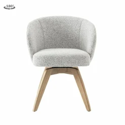Tower Living Brescia Armstoel - fabric Puente 09 light grey (draaibaar)