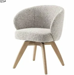 Tower Living Brescia Armstoel - fabric Puente 06 beige white (draaibaar)