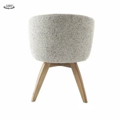 Tower Living Brescia Armstoel - fabric Puente 06 beige white (draaibaar)