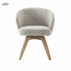 Tower Living Brescia Armstoel - fabric Puente 06 beige white (draaibaar)