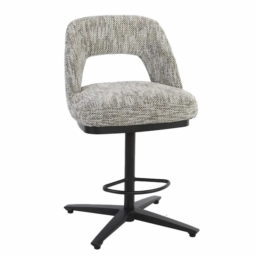 Tower Living Caldes Barstoel - Ted 8 white-grey (draaibaar)