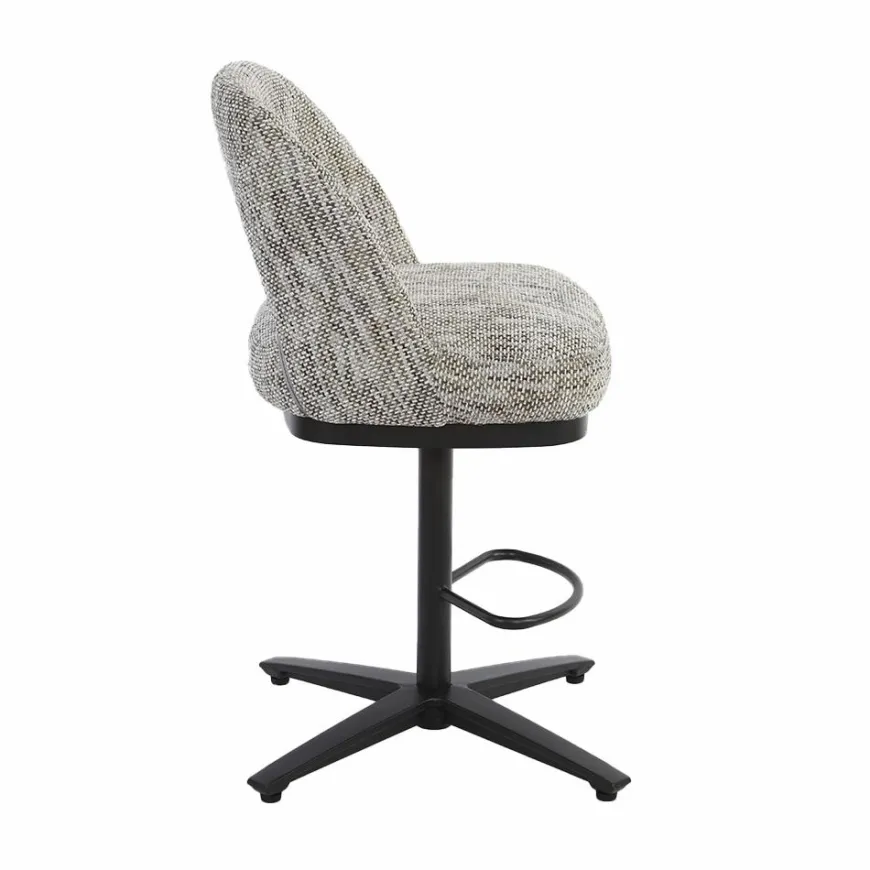 Tower Living Caldes Barstoel - Ted 8 white-grey (draaibaar)