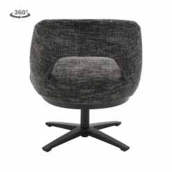 Tower Living Caldes Lounge Stoel - fabric TED 17 blue-grey (draaibaar)