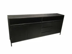 Tower Living Dressoir Paterno mango zwart 200 cm