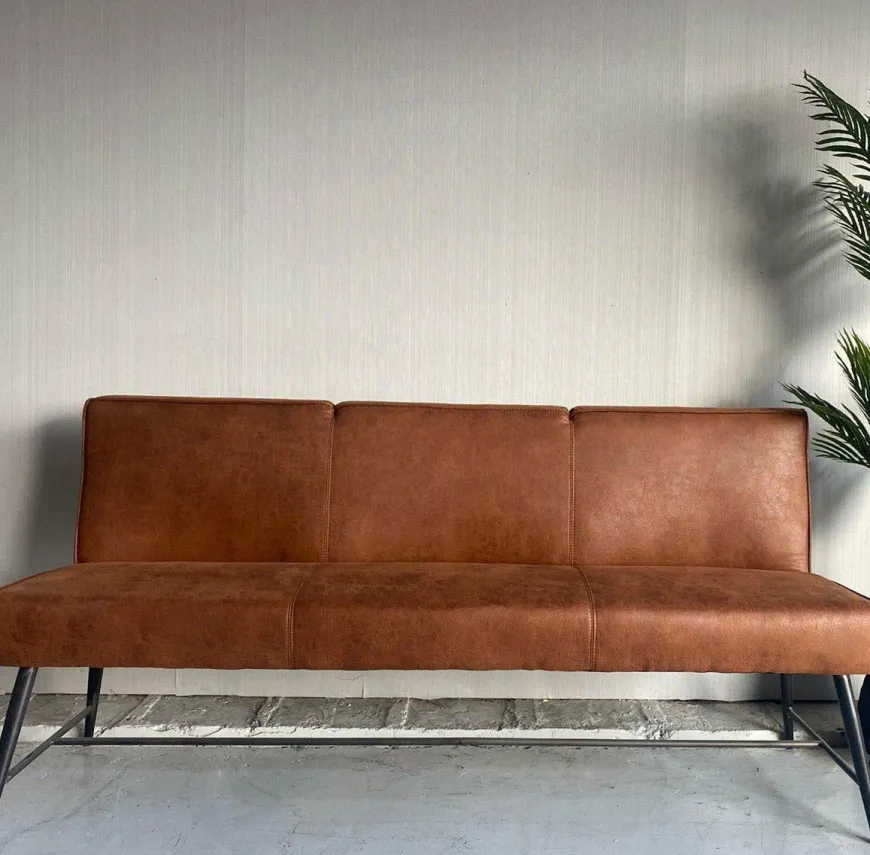 Tower Living Eetkamerbank Belmonte 155 cm of 185 cm - Grijs, groen en cognac