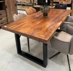 Tower Living Eettafel Nicosia Mango met stalen U poot showroommodel 200 cm