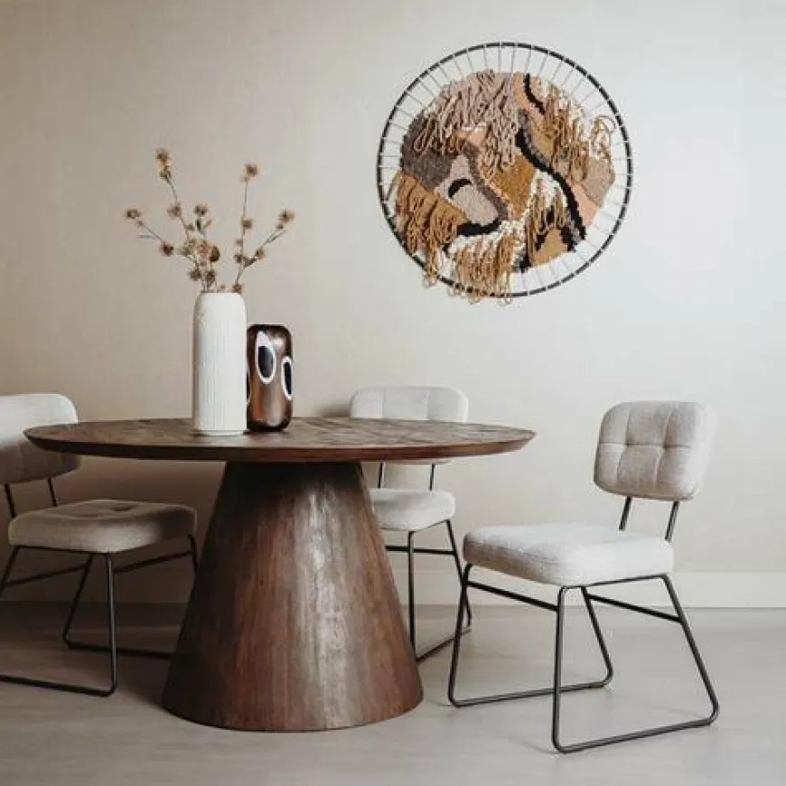 Tower Living Eettafel Premana rond - 150x150 – bruin
