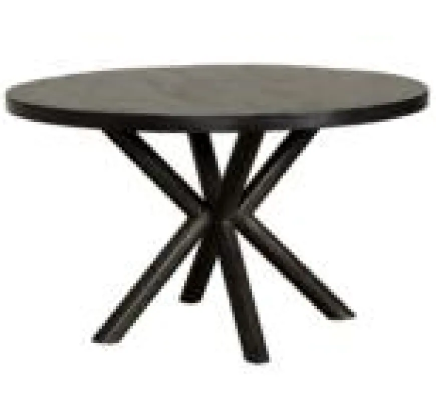 Tower Living Eettafel rond Selva mango zwart Ø 130 cm