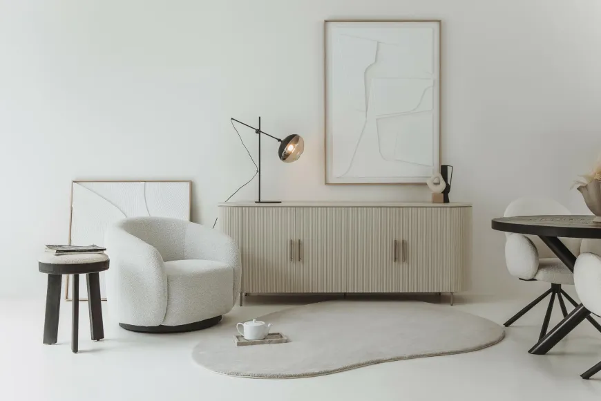 Tower Living Eettafel rond Selva mango zwart Ø 130 cm