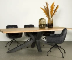 Tower Living Eettafel Sovana Live edge blank of zwart - diverse afmetingen