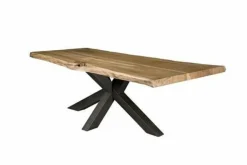Tower Living Eettafel Sovana Live edge blank of zwart - diverse afmetingen