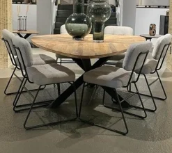 Tower Living Eettafel Trivero 150x150 Mango Naturel