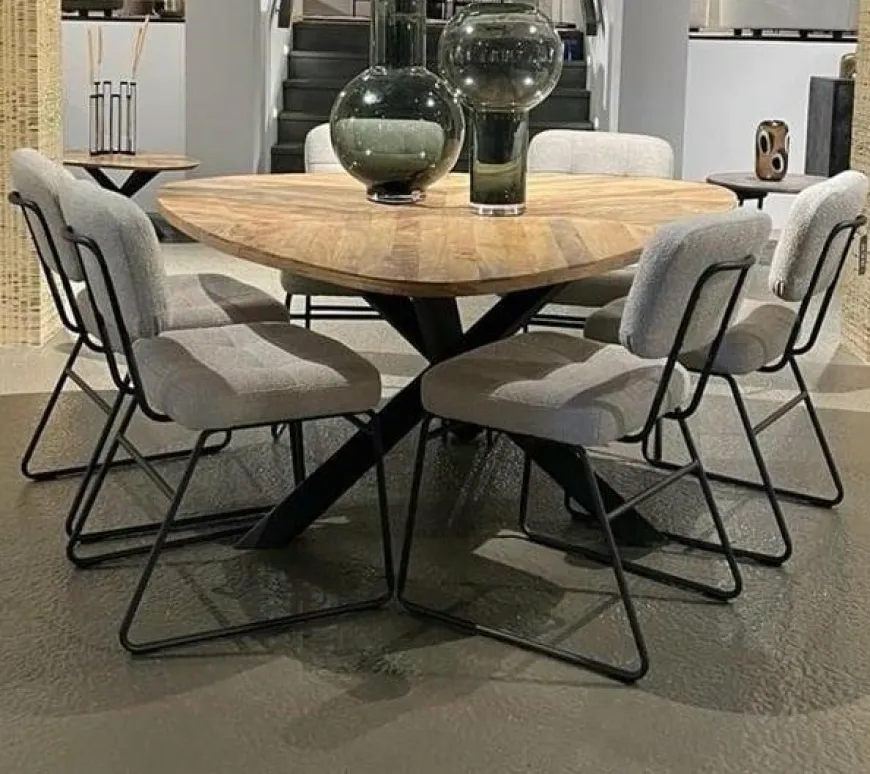 Tower Living Eettafel Trivero 150x150 Mango Naturel