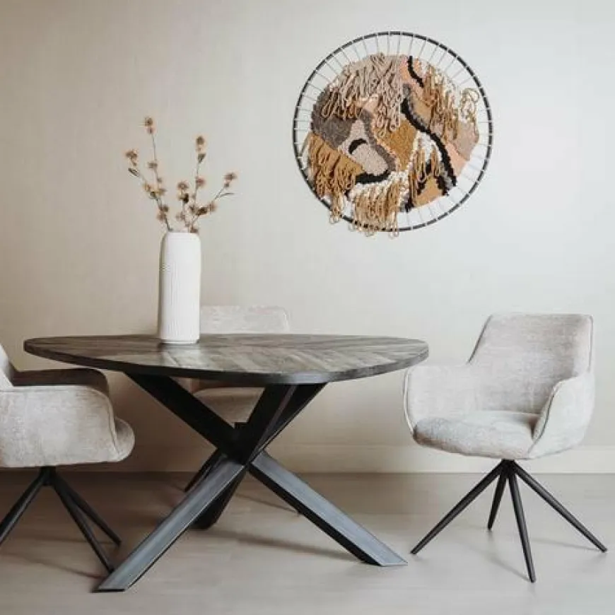 Tower Living Eettafel Trivero 150x150 Mango Olijfbruin